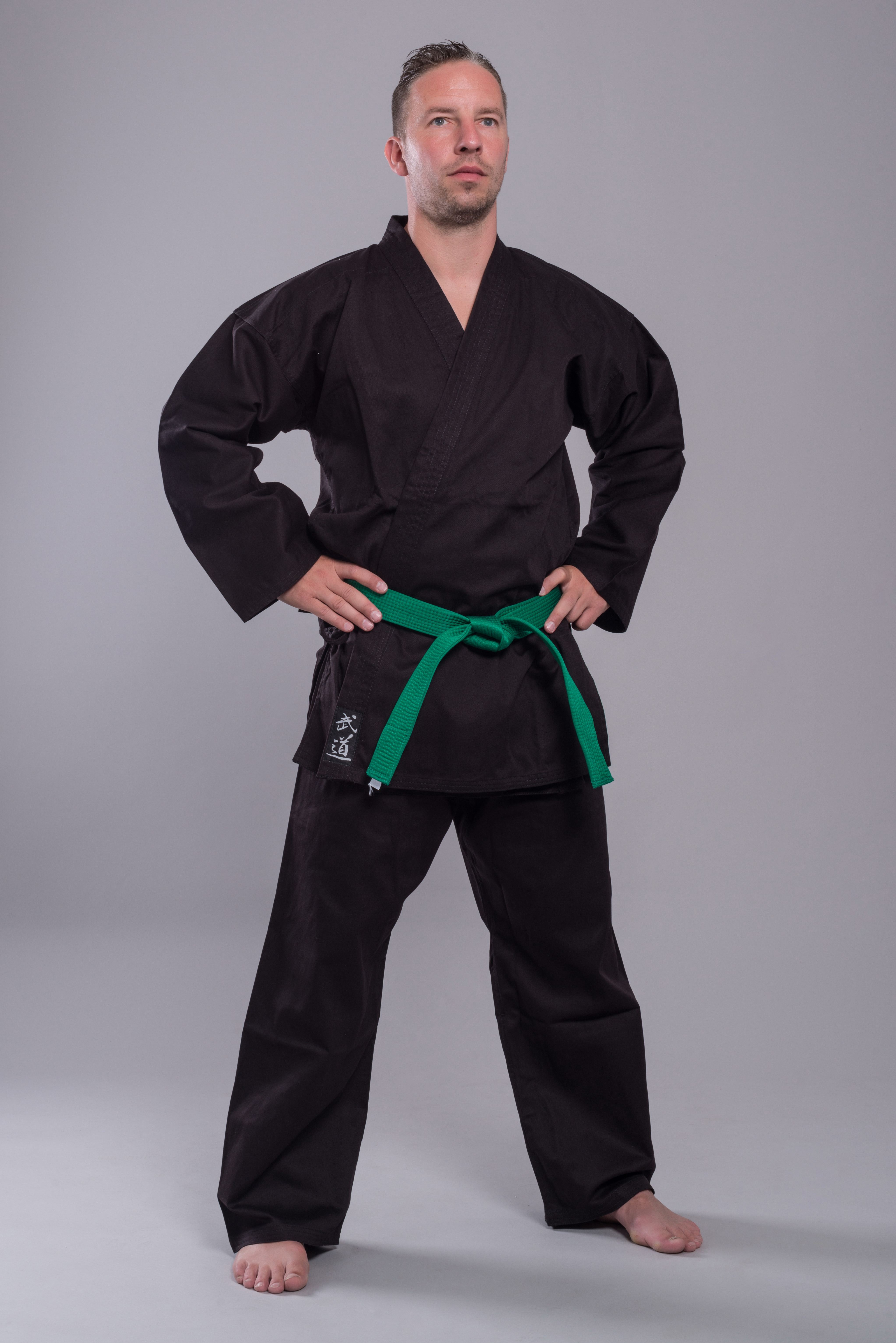 Karate Kampfsport Standard-Jacke schwarzJu Jutsu 