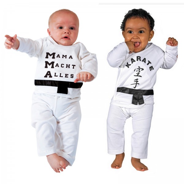 Babystrampler mit Kampfsportmotiven auch lustig von KWON 