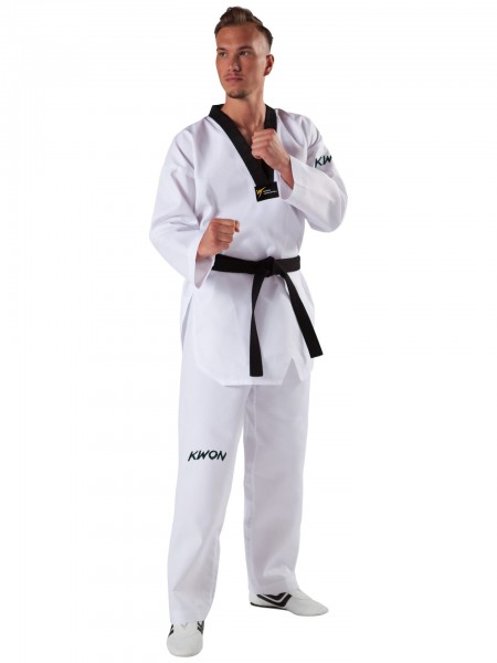 KWON Starfighter Taekwondoanzug - schwarzem Revers (WT)