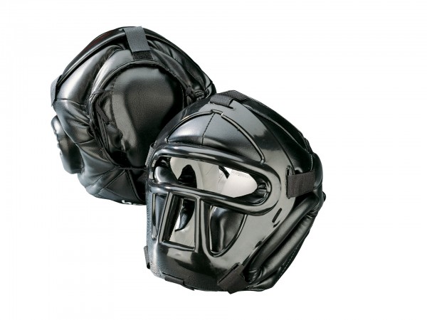 KWON Kopfschützer Black Line mit Schädeldeckenschutz CE schwarz